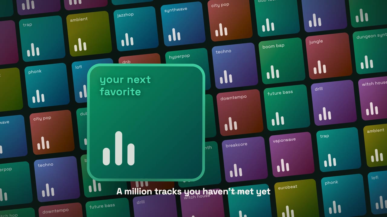 MindTube Discover — endless wall of underground genres